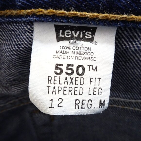 LEVI'S Vintage Mom Jeans 550 Size 12 reg Relaxed Fit Tapered Leg High Rise - Picture 8 of 8